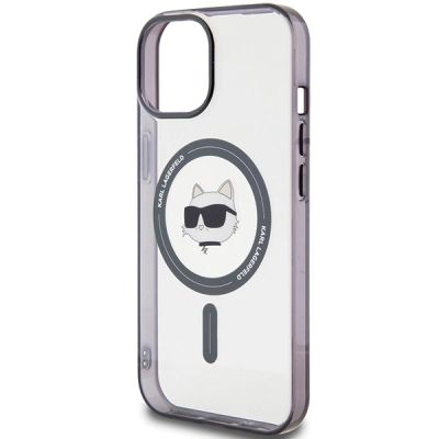 6. Etui Karl Lagerfeld IML Choupette's Head MagSafe do iPhone 15 Plus - przezroczyste