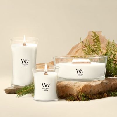 6. Świeca duża WHITE TEAK WOODWICK