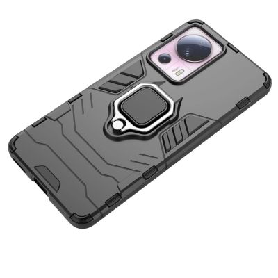 10. Ring Armor etui do Xiaomi 13 Lite pancerny pokrowiec uchwyt magnetyczny ring czarne