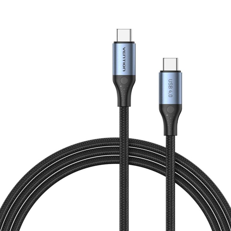 3. Kabel USB-C do USB-C Vention USB 4.0 5A 40Gbps w oplocie 1m
