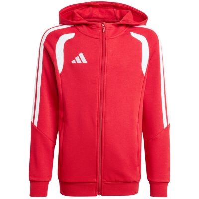 9. Bluza dla dzieci adidas Tiro 26 League Sweat Full Zip Hoodie czerwona KF9101