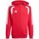9. Bluza dla dzieci adidas Tiro 26 League Sweat Full Zip Hoodie czerwona KF9101