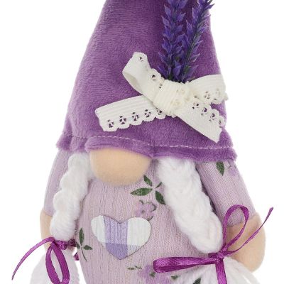 4. SKRZAT GNOM LAWENDA GIRL 20CM DEKORACJA WIOSENNA