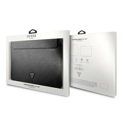 4. Pokrowiec Guess Saffiano Triangle Logo na laptopa 14'' - czarny