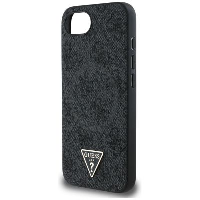 6. Etui Guess 4G Ring Triangle Logo MagSafe na iPhone 16e - czarne