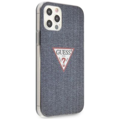4. Etui Guess Jeans Collection na iPhone 12 Pro Max - granatowe