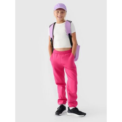 3. T-shirt gładki dziewczęcy 4F 4FJRSS24TTSHF2053-11S