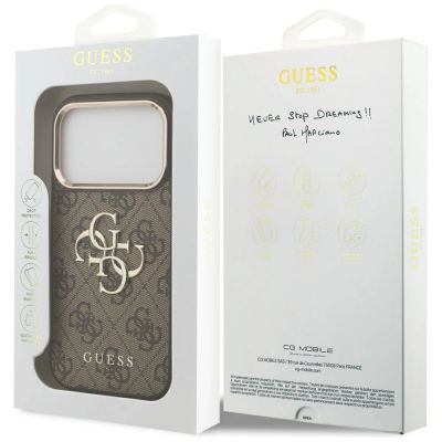 8. Etui Guess 4G Big 4G Classic Logo na iPhone 17 Pro Max - brązowo-złote