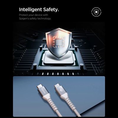 6. Kabel Spigen EB10010CCA Essential USB-C / USB-C 100W 100CM - biały