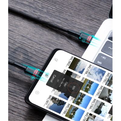 14. Kabel Baseus CATKLF-ALG1 USB-C - USB-C PD QC 100W 5A 2m - szary