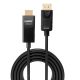 2. Lindy 40926 adapter kablowy 2 m DisplayPort HDMI Typu A (Standard) Czarny