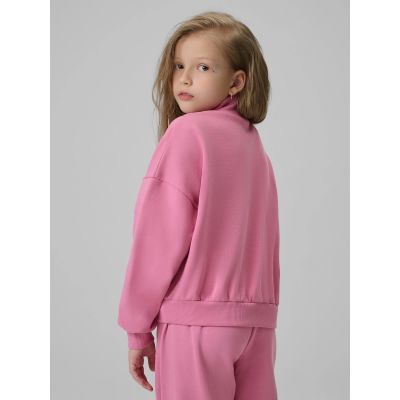 2. Bluza dresowa regular bez kaptura dziewczęca 4F 4FJRSS26TSWSF2625-54S