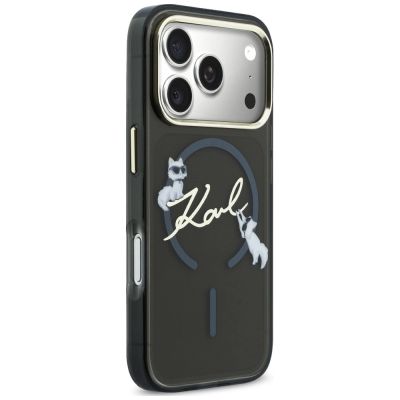 4. Etui Karl Lagerfeld Script Logo MagSafe na iPhone 18 Pro Max / 17 Pro Max - czarne