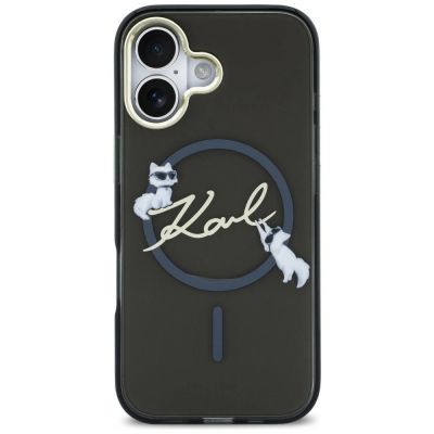 Etui Karl Lagerfeld IML Choupettes Karl  Script Logo MagSafe na iPhone Air - czarne