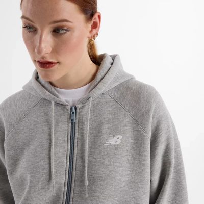 9. Bluza New Balance Sport Fleece Logo Full Zip W WJ43525AG