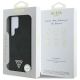8. Etui Guess Grained Hot Stamp Peony  Pattern Triangle Logo MagSafe do Samsung Galaxy S25 Ultra czarny