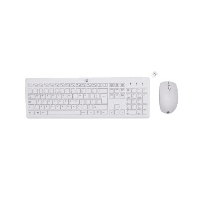2. Zestaw klawiatura + mysz HP 230 Wireless Mouse and Keyboard Combo bezprzewodowe białe 3L1F0AA