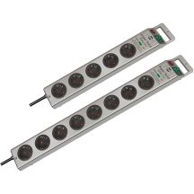 Brennenstuhl Super-Solid Surge Protection 4.500 A Srebrny 8 x gniazdo sieciowe 2,5 m