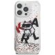 3. Etui Karl Lagerfeld Liquid Glitter Choupette Logo na iPhone 16 Pro - przezroczyste