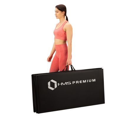 4. Materac gimnastyczny składany czarny 2400x1200x50mm HMS MGS01