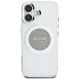 3. Etui Guess IML Metal Colored Circle Classic Logo MagSafe na iPhone 16 - szare