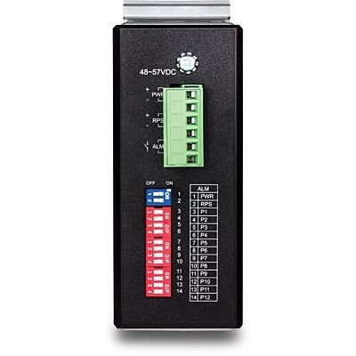 3. Przełącznik przemysłowy TRENDnet 12Port Gbit zarządzany L2+ PoE+ Metal