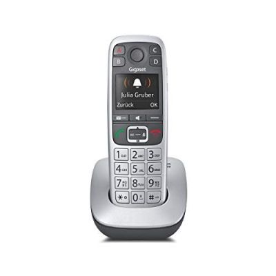 6. Telefon Gigaset E560 z systemem DECT, identyfikacja dzwoniącego, Czarny, Srebrny