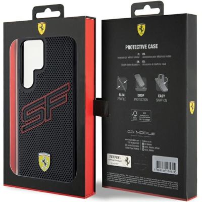 8. Etui Ferrari Big SF Perforated na Samsung Galaxy S24 Ultra - czarne
