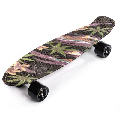 10. Deskorolka Meteor Flowers Black 22606