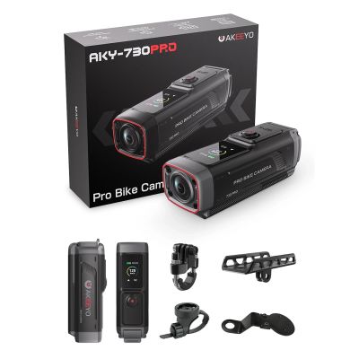 2. Kamera sportowa AKEEYO 730Pro wideorejestrator 4K na kierownicę rower motocykl - czarna