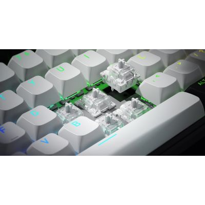 16. HATOR Skyfall 80 MAG ULTIMA 8K wireless klawiatura Gaming USB + RF Wireless + Bluetooth QWERTY US English Czarny, Biały