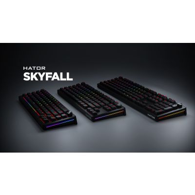 13. HATOR Skyfall 65 Wired klawiatura Uniwersalne USB QWERTY Angielski Czarny