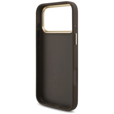 7. Etui Guess 4G Big 4G Classic Logo Big Strap Metal Buttons na iPhone 18 Pro Max / 17 Pro Max - brązowe