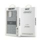 8. Etui DKNY Leather Mono Stripe & Metal Logo na iPhone 14 Pro - beżowe