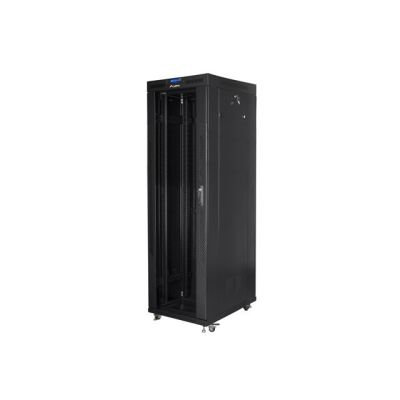 4. LANBERG SZAFA STOJĄCA RACK 19" 42U 800X800 DRZWI SZKLANE LCD CZARNA FF01-8842-12BL (FLAT PACK)