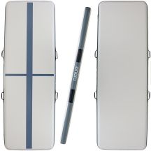 AIR TRUCK MATERAC GIMNASTYCZNY MATA ŚCIEŻKA AKROBATYCZNA 300X100X15CM POMPKA ELEKTRYCZNA SZARA