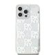 3. Etui DKNY Liquid Glitter Multilogo na iPhone 15 Pro Max - białe