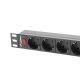 3. LANBERG LISTWA ZASILAJĄCA RACK 19" PDU 1U, 16A, 9X SHUKO, 3M PDU-09F-0300-BK