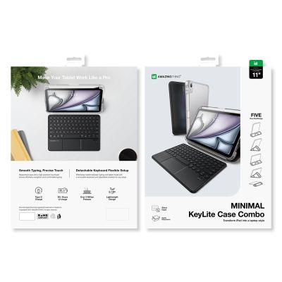 5. Etui z klawiaturą AMAZINGTHING Minimal Case Keylite Combo na iPad Air 13" M3/M4 (2025/2026) - czarne