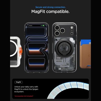 9. Etui Spigen Ultra Hybrid MagSafe Zero One na iPhone 18 Pro / 17 Pro - czarne