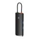 9. Baseus Lite Series wielofunkcyjny HUB USB Typ C - 2 x USB 3.0 / USB Typ C PD / HDMI 1,4 / SD/TF czarny (WKQX050101)