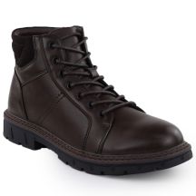 Botki męskie ocieplane trzewiki na suwaki brązowe VanHorn  AN71307