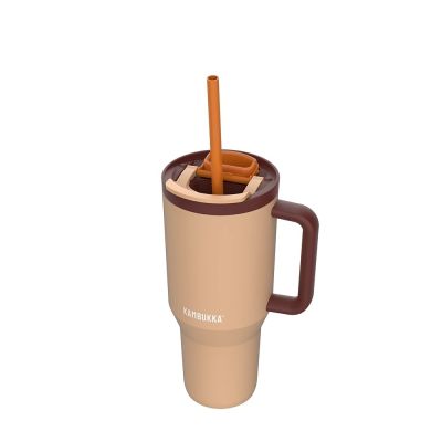 25. Kubek termiczny ze słomką Kambukka Rio Tumbler 950ml, Almond Dream