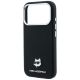 6. Etui Karl Lagerfeld Grained Choupette Head Metal MagSafe na iPhone 17 Pro Max / 18 Pro Max - czarne