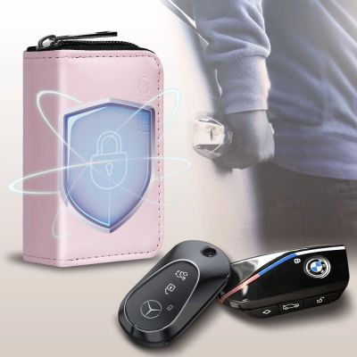 3. Etui na kluczyki samochodowe Tech-Protect KLR300 blokujące RFID - różowe