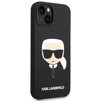 4. Etui Karl Lagerfeld Silicone Karl's Head na iPhone 14 Plus - czarne