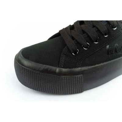 15. Lee Cooper buty sportowe damskie trampki z tkaniny platforma czarne