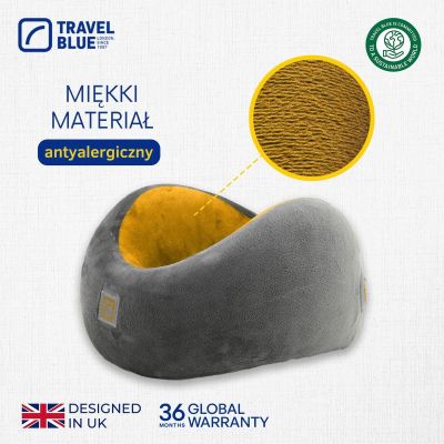 2. TRAVEL BLUE PODUSZKA Z PIANKI MEMORY CLOUD WYSOKA