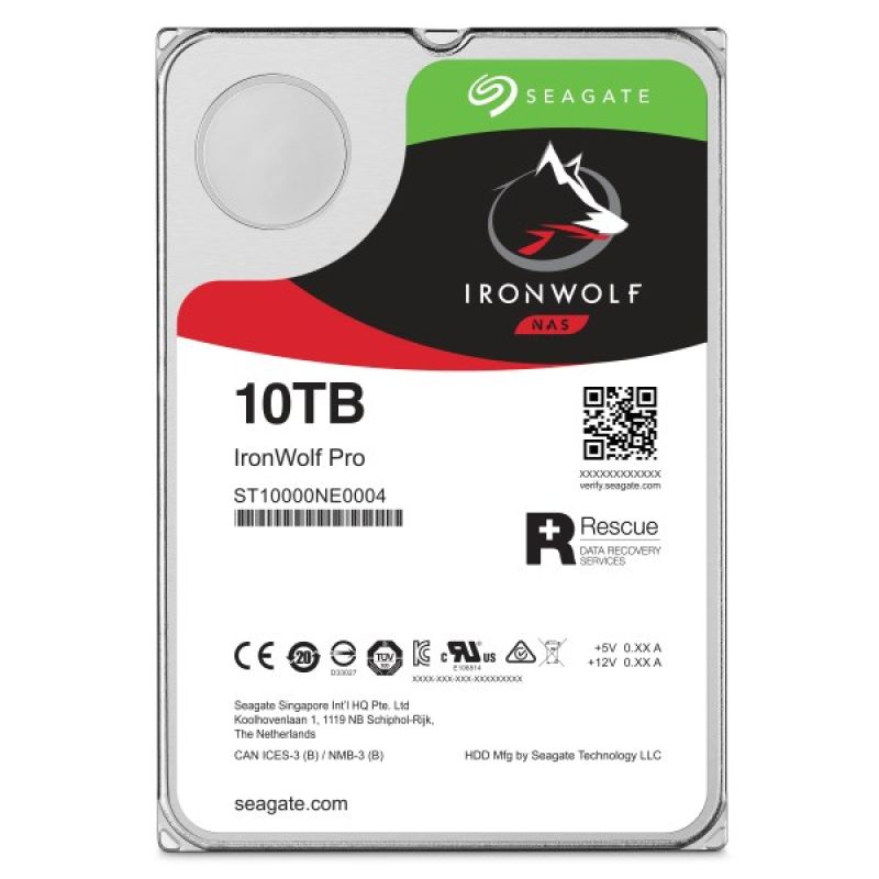4. Dysk HDD Seagate IronWolf Pro (10 TB; 256MB; 3.5"; SATA)