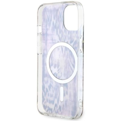 7. Etui Guess Leopard MagSafe na iPhone 14 - różowe
